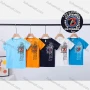 Wholesale Boys Casual Round Neck Short Sleeve Embroidery Letter Graphic Tee 6230# preview