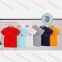 Wholesale Boys Embroidery Letter Graphic Plain Patch Pocket Casual Polo Shirt A1009# preview