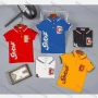Wholesale Boys Embroidery Letter Graphic Striped Trim Casual Polo Shirt 2027# preview