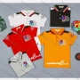 Wholesale Boys Embroidery Letter Graphic Striped Trim Casual Polo Shirt 2055# preview