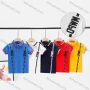 Wholesale Boy's Letter Graphic Striped Trim Casual Polo Shirt 7790# preview