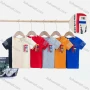 Wholesale Boys Casual Colorblock Letter Graphic Embroidery Short Sleeve T-shirt 6172# preview
