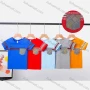 Wholesale Boys Letter Graphic Striped Patch Pocket Short Sleeve T-shirt B2210# preview