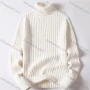 Wholesale Men's Casual Turtleneck Long Sleeve Plain Ribbed Knit Sweater preview