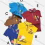 Wholesale Boys Casual Short Sleeve Embroidery Letter Graphic Button Front Polo Shirts preview