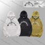 Wholesale Men's Casual Letter Print Drawstring Long Sleeve Kangaroo Pocket Hoodie preview