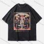 Wholesale Men's Fashion Hip Hop Oversized Crew Neck Short Sleeve Wash Distressed Graphic T-shirt 792# preview