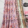 Wholesale Women's Casual Tiered Elastic Waist Floral Print Skirt preview