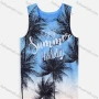 Wholesale Men's Vacation Letter & Tropical Print Casual Beach Tank Top preview
