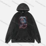 Wholesale Unisex Fashion 100%Cotton Graphic Distressed Long Sleeve Hoodie Pullover Sweatshirt XLY24# preview