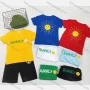 Wholesale Boy's Casual Cartoon Graphic Round Neck Short Sleeve Tee & Shorts 2 Piece Set preview