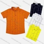 Wholesale Boy's Casual Plaid Print Short Sleeve Shirt preview