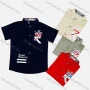 Wholesale Boy's Casual Letter Print Short Sleeve Shirt preview