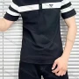 Wholesale Men's Short Sleeve Embroidered Plaid Polo Shirt preview