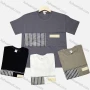 Wholesale Men's Casual Round Neck Short Sleeve Striped 100%Cotton T-shirt preview