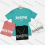 Wholesale Men's Casual Round Neck Short Sleeve Letter Metal Chain 100%Cotton T-shirt preview