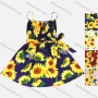 Wholesale Girls Causal Square Neck Sleeveless Floral Print Dress With Belt preview