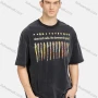 Wholesale Men's Hip Hop Crew Neck Short Sleeve Loose Fit Graphic Letter T-shirt preview