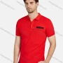 Wholesale Men's Casual Plain 100% Cotton Short Sleeve Labelled Polo Shirt 2209# preview