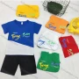 Wholesale Boy's Casual Letter Print Round Neck Short Sleeve Tee & Shorts 2 Piece Set preview