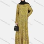 Wholesale Women's Casual Allover Print Long Sleeve Button Down Maxi Shirt Dress 1343# preview