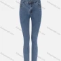 Wholesale Women's Casual Plain High Waist Straight Leg Ankle Length Skinny Fit Jeans MJ-294BU# preview