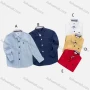 Wholesale Boys' Casual Collared Long Sleeve Pocket Embroidered Plain Shirt preview