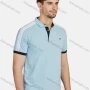 Wholesale Men's Casual Striped 100% Cotton Short Sleeve Labelled Polo Shirt 2206# preview