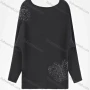 Wholesale Women's Casual Long Sleeve Round Neck Rhinestone Butterfly Embroidery Sweater preview