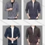 Wholesale Men's Casual Long Sleeve Stand Collar Zipper Geometric Pattern Jackets With Thermal Lined preview