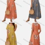 Wholesale Women's Vacation V Neck Short Sleeve Floral Print Maxi Dress preview