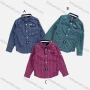 Wholesale Boys' Casual Collared Long Sleeve Pocket Plaid Print Shirt preview