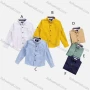 Wholesale Boys' Casual Collared Long Sleeve Pocket Dot Print Shirt preview