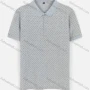 Wholesale Men's Casual Short Sleeve Allover Print Button Polo Shirts preview
