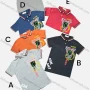 Wholesale Boys Casual Short Sleeve Letter Graphic Zipper Decor Button Front Polo Shirts preview