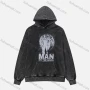 Wholesale Unisex Fashion 100%Cotton Graphic Distressed Long Sleeve Hoodie Pullover Sweatshirt XLY32# preview
