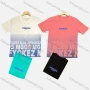 Wholesale Men's Casual Round Neck Metal Chain Letter Ombre 100%Cotton T-shirt preview