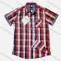 Wholesale Men's Casual Plaid Print Short Sleeve Patch Pocket Shirt preview