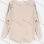 Wholesale Women's Casual Round Neck Rhinestone Lace Hollow Embroidery Plain Sweater preview