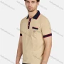 Wholesale Men's Casual Plain 100% Cotton Short Sleeve Labelled Patch Polo Shirt 1# preview