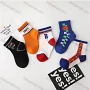 Wholesale Boys Casual Colorblock Letter Graphic Crew Ankle Socks preview