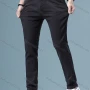 Wholesale Men's Casual Button Closure Plain Straight Leg Chino Pants preview