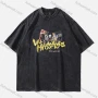 Wholesale Men's Fashion Hip Hop Oversized Crew Neck Short Sleeve Wash Distressed Graphic T-shirt 799# preview