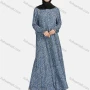Wholesale Women's Casual Allover Print Long Sleeve Button Down Maxi Shirt Dress 1343# preview