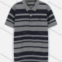 Wholesale Men's Casual Short Sleeve Multicolor Striped Button Polo Shirt preview