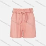 Wholesale Women's Casual Elastic Waist Dual Pockets Lace-Up Knit Plain Shorts preview