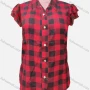 Wholesale Women's Circular Cap Gingham Print Shirt preview