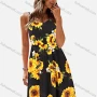 Wholesale Women's Sunflower Print Knee Length Cami Dress preview