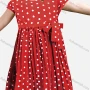 Wholesale Girls Polka Dots Print Tie Front Short Dress preview