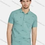 Wholesale Men's Casual Allover 100% Cotton Short Sleeve Polo Shirt 2301# preview